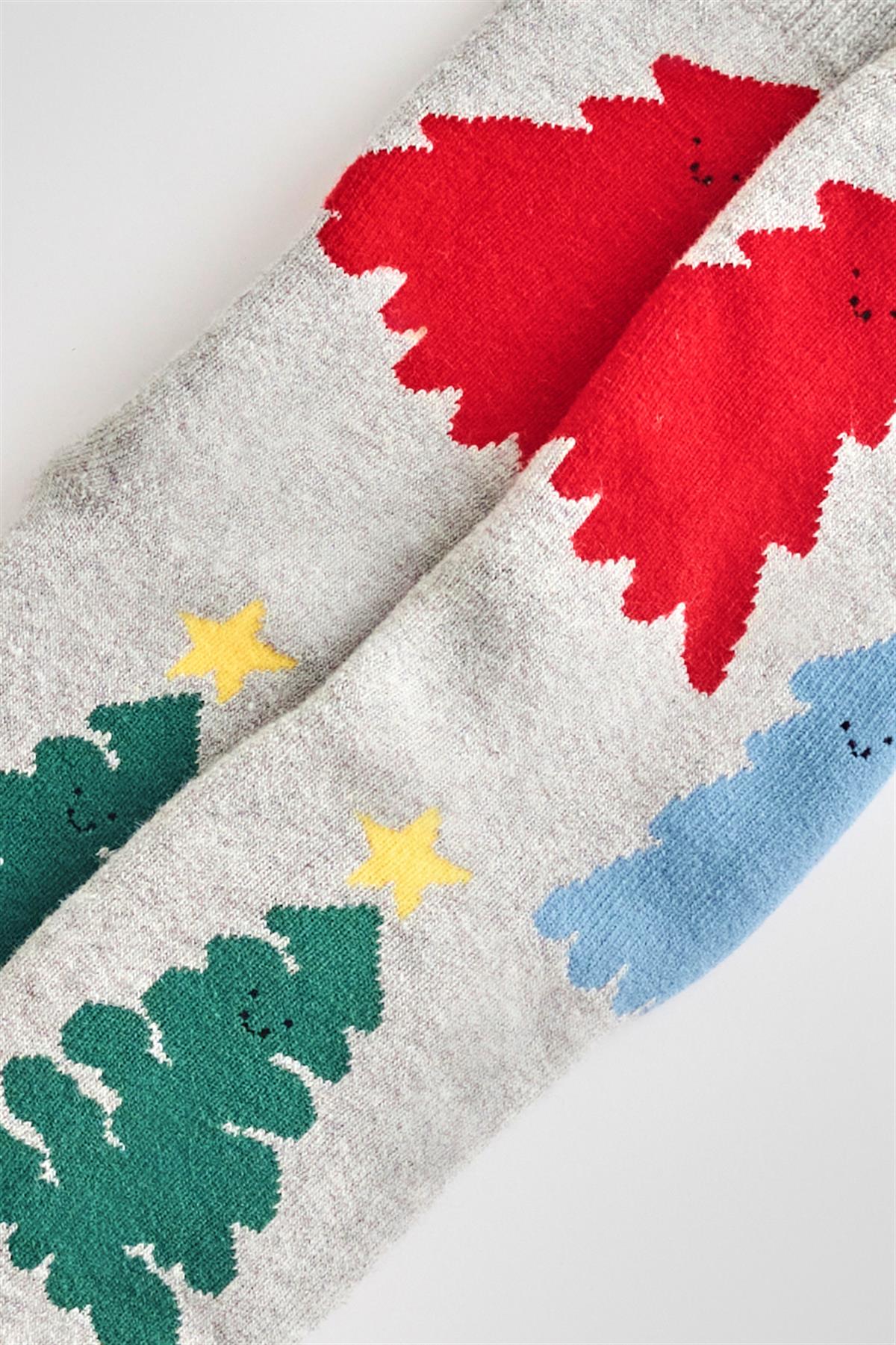 Childrens New Year Themed Ankle Socks Gray