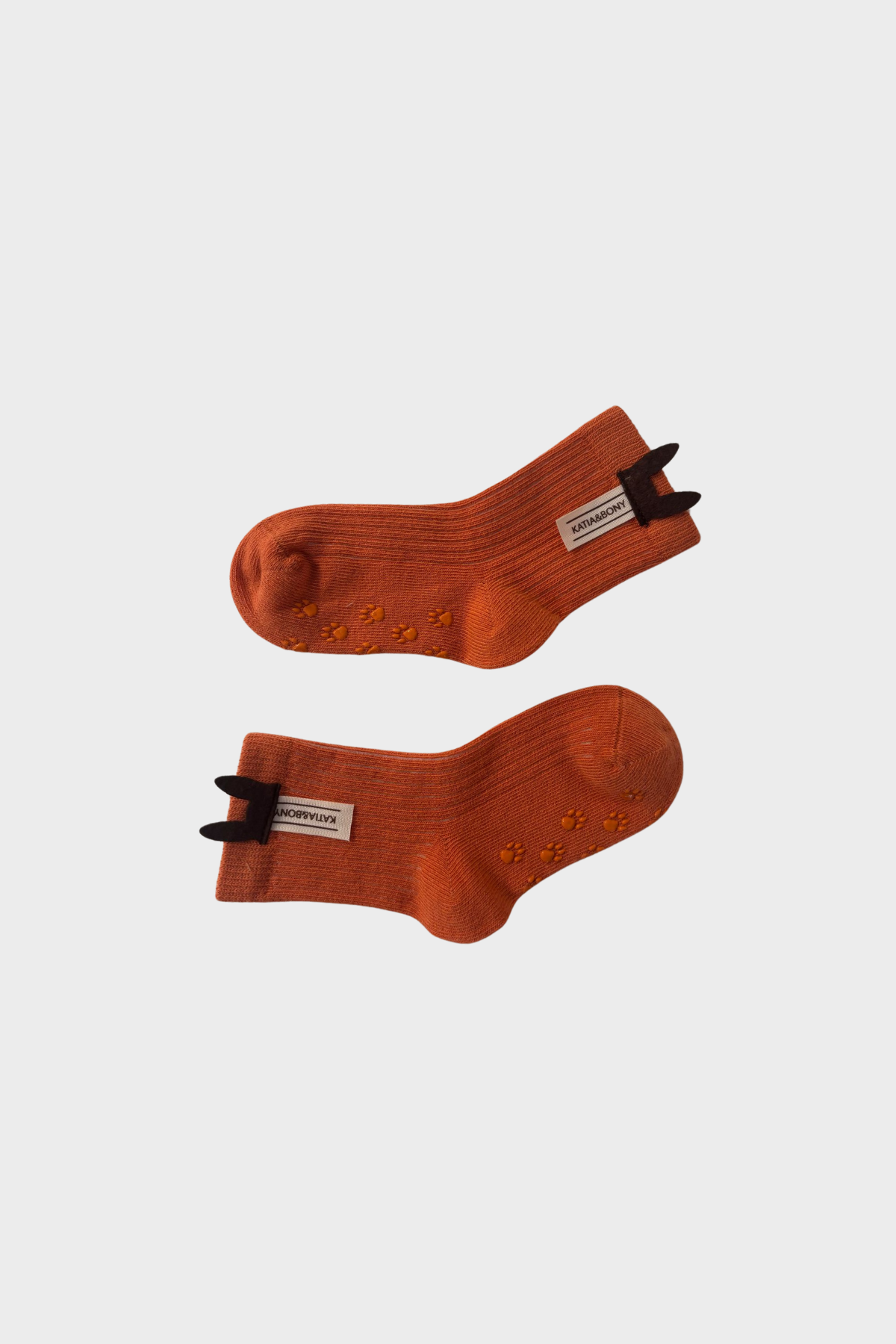 	Bebek Aksesuarlı 2li Soket Çorap Ekru-Kahve