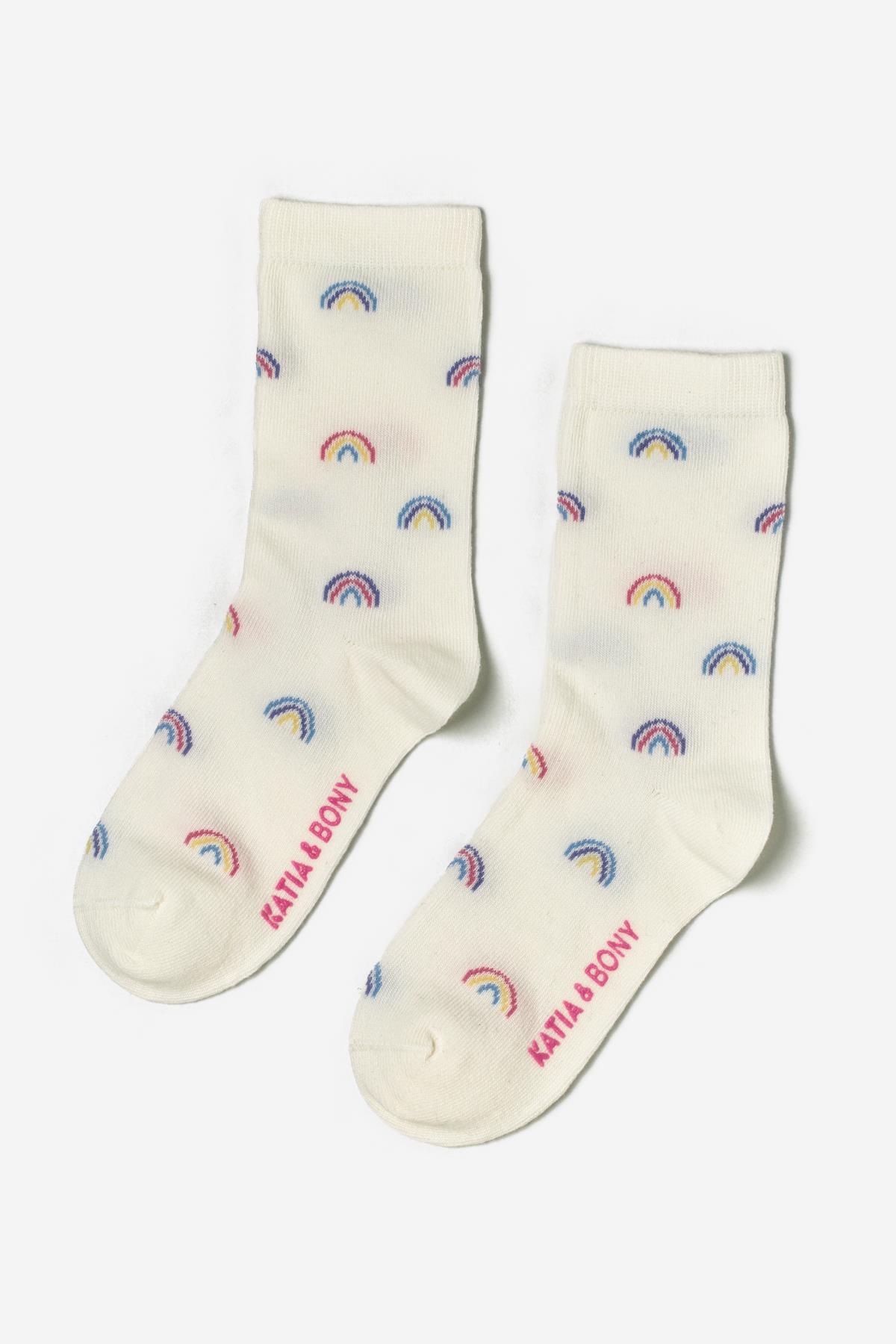Kız Çocuk Unicorn Desenli 4lü Paket Soket Çorap