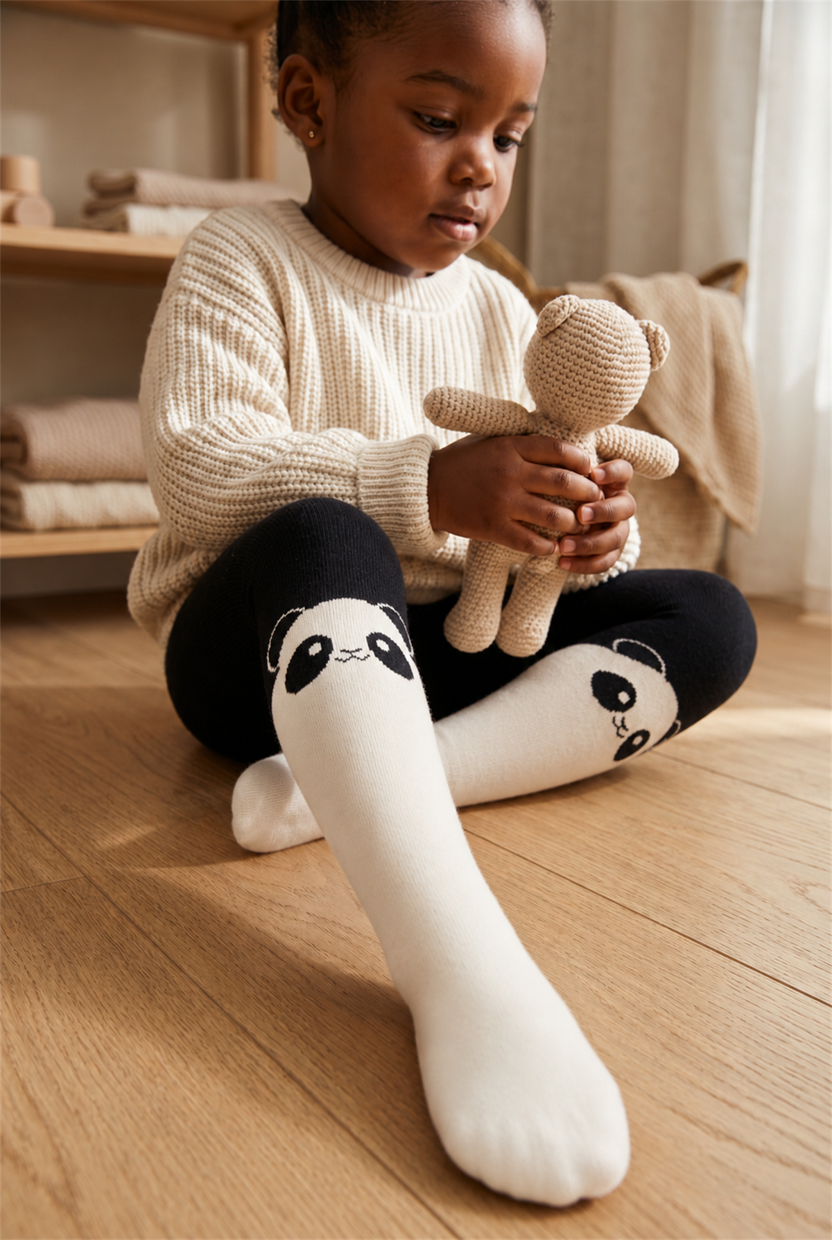 2Pck Anımal Prınt Baby Pantysocks Patterned
