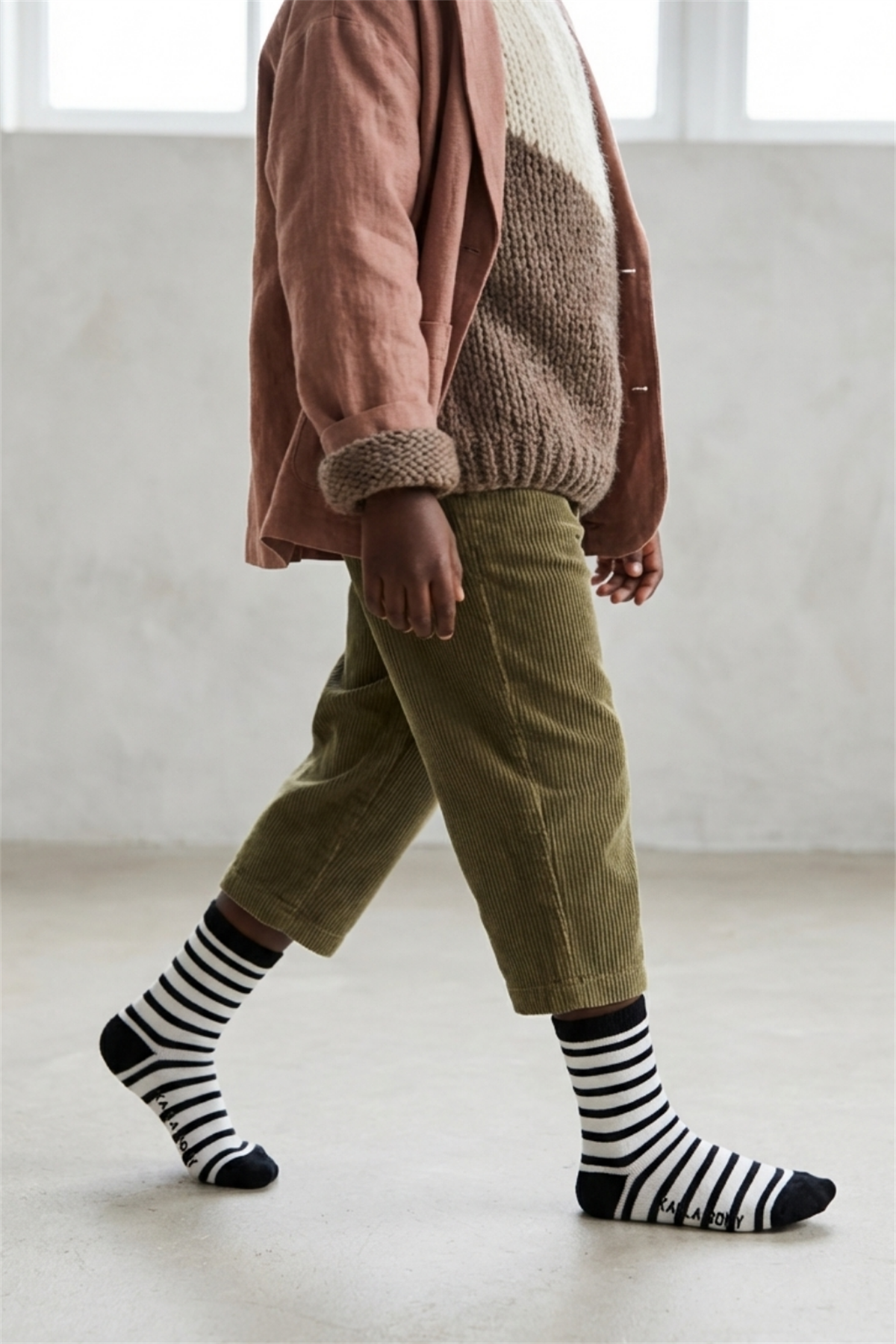 Basic Siyah Beyaz Çocuk Soket Çorap