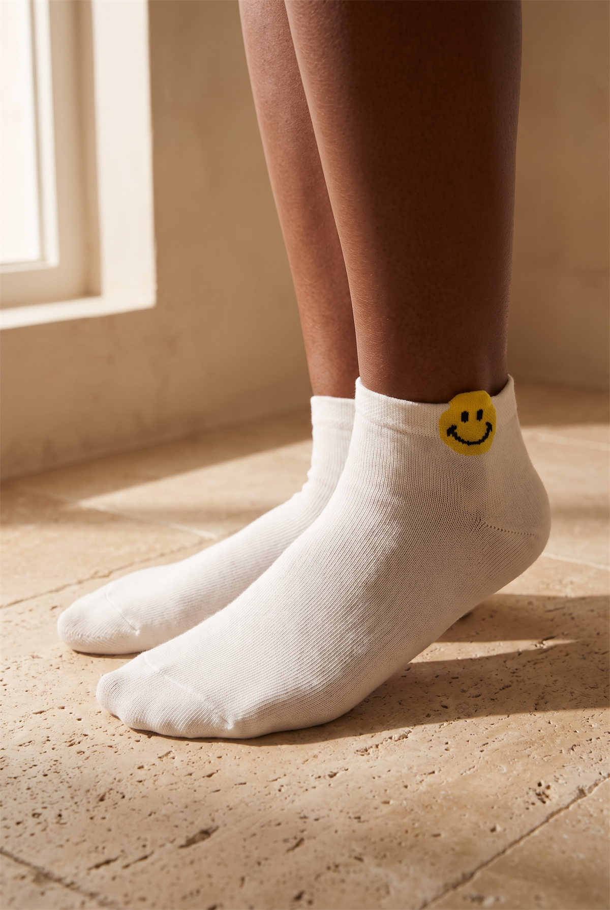 Smıle Women Step Socks Ecru
