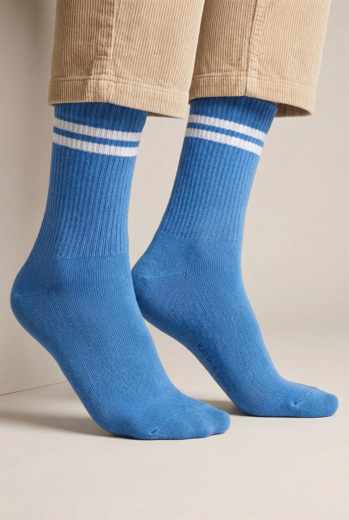 Mens Striped Socks Blue