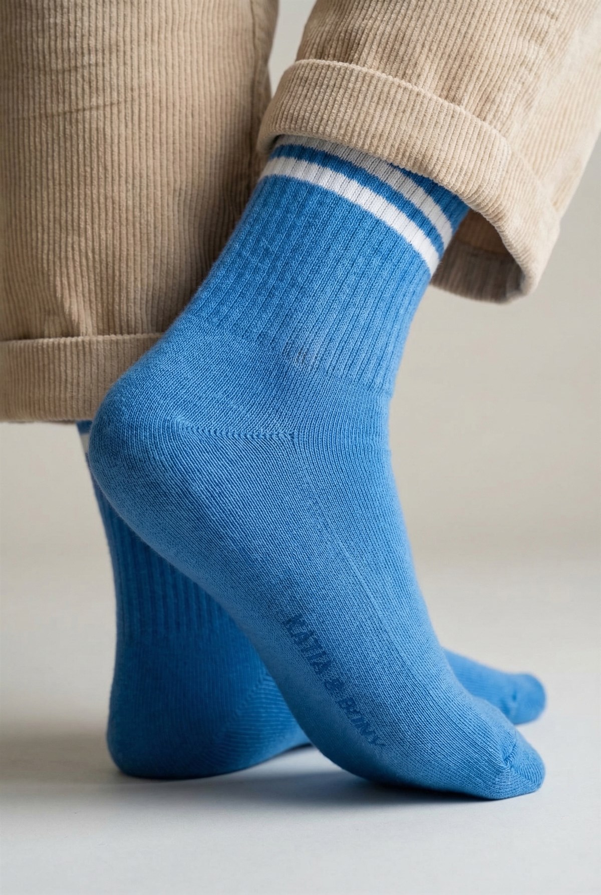 Mens Striped Socks Blue