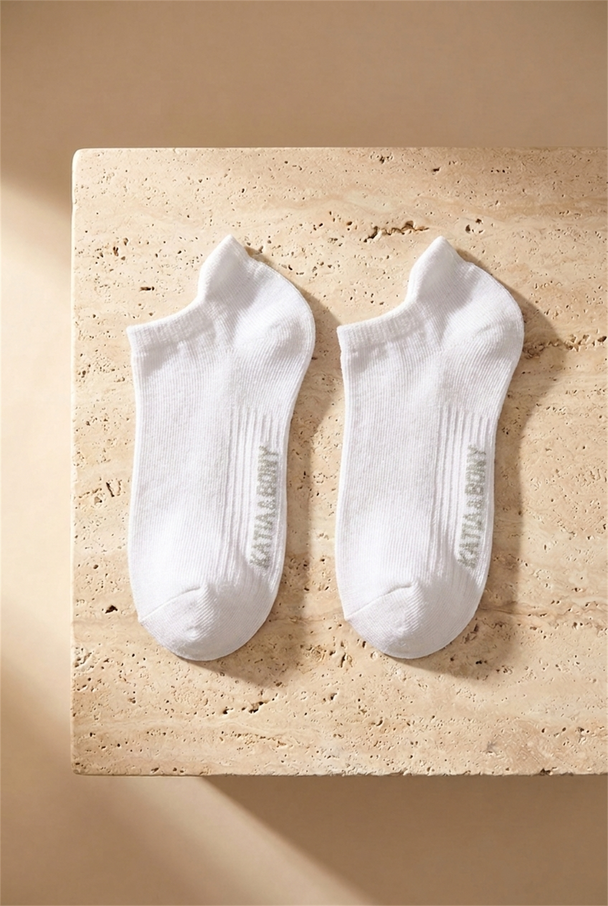 Unisex Sneaker Step Çorap Beyaz
