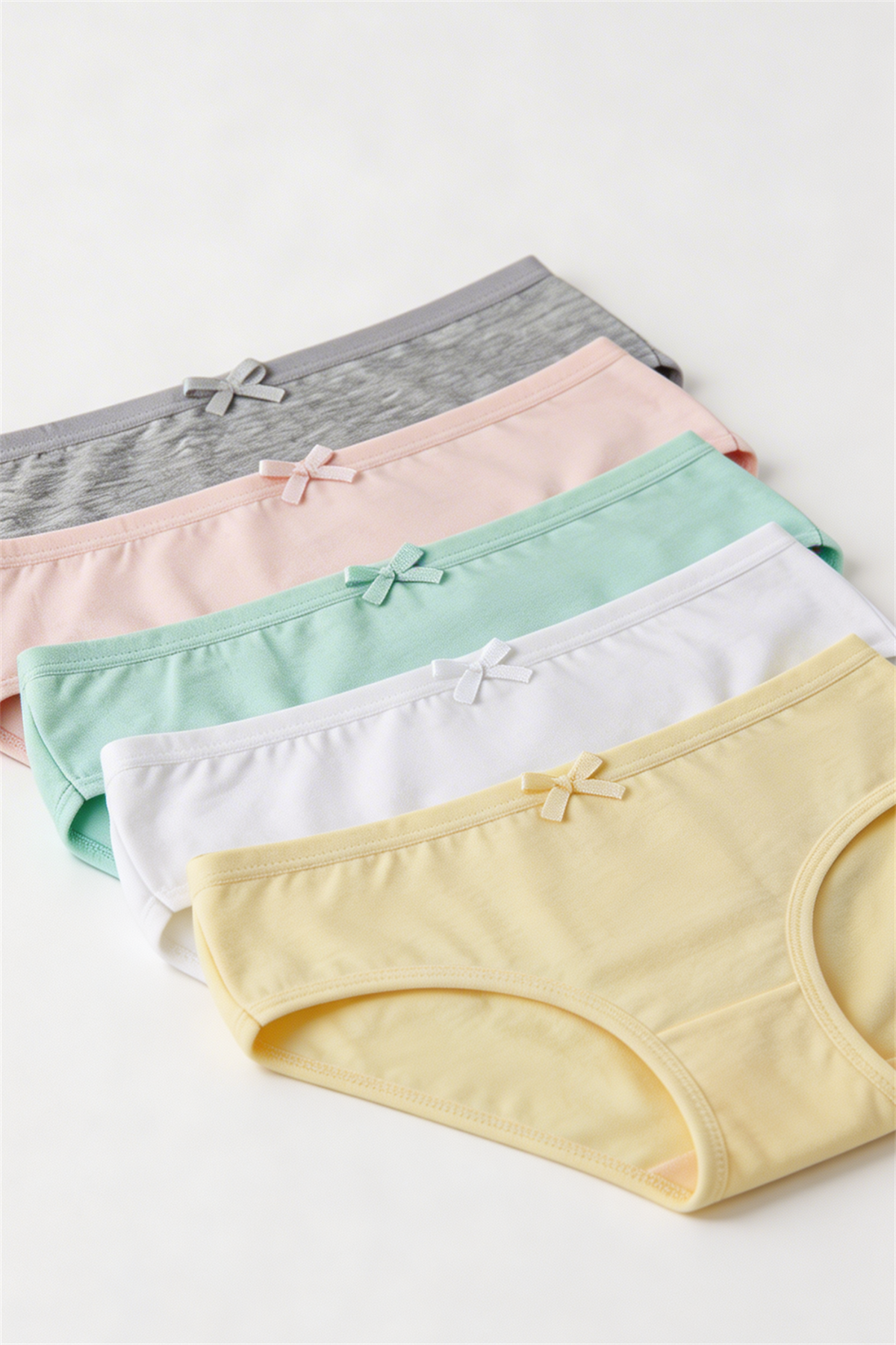 Pack Of 5 Girls Slips Multicolor