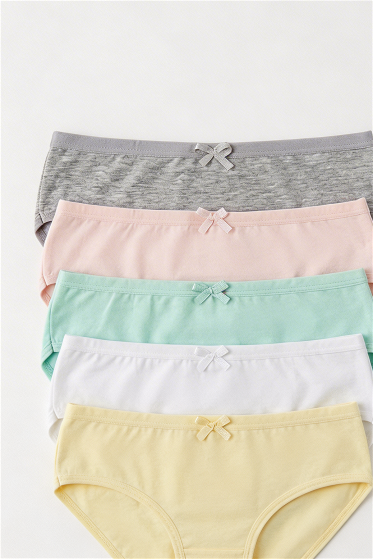 Pack Of 5 Girls Slips Multicolor
