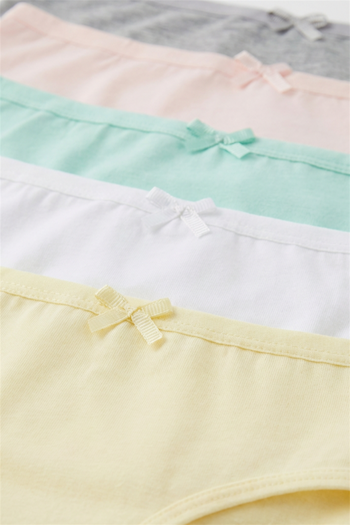 Pack Of 5 Girls Slips Multicolor