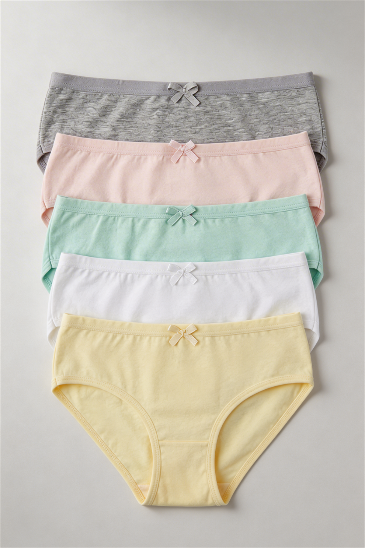 Pack Of 5 Girls Slips Multicolor