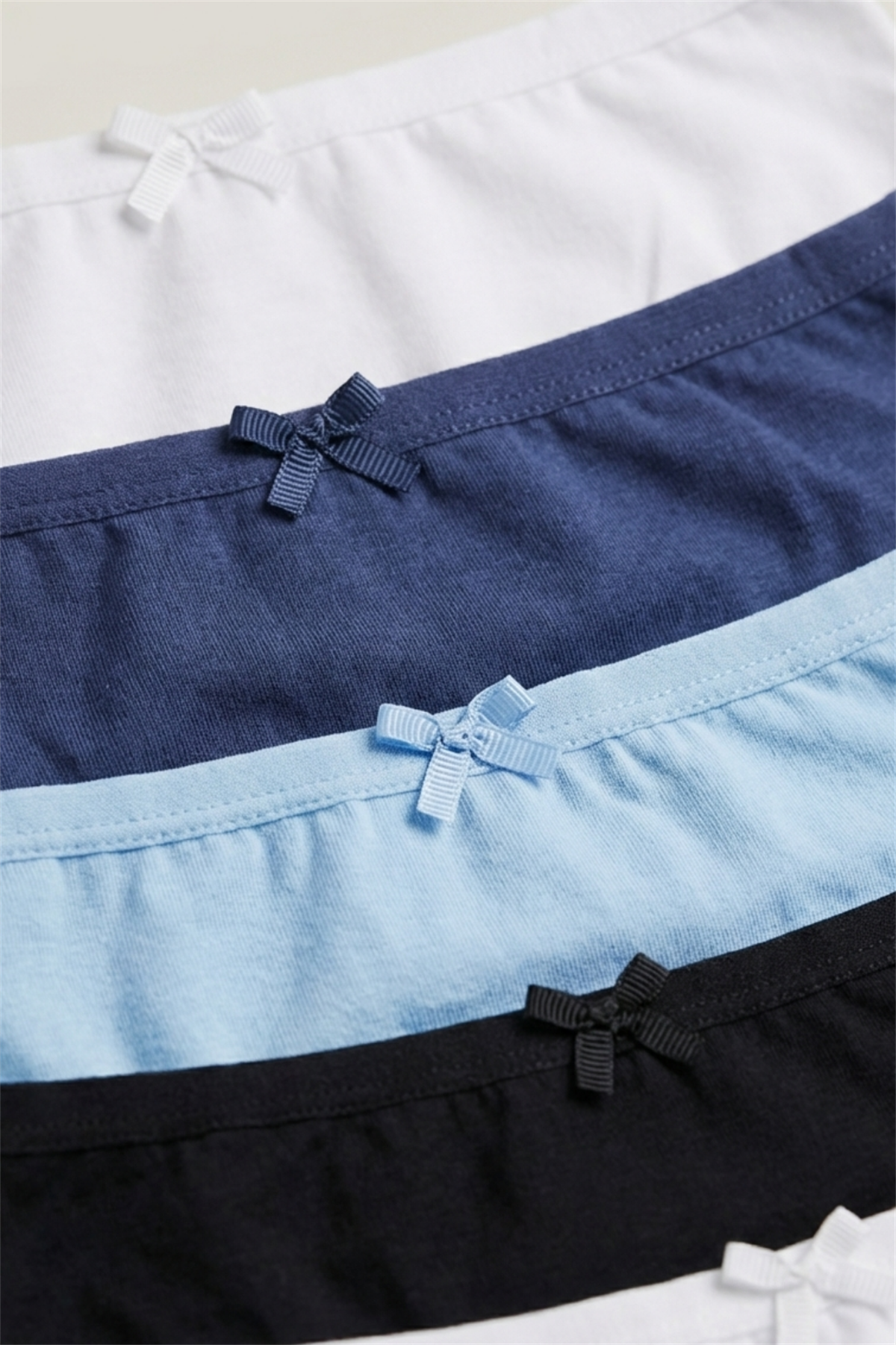 Pack Of 5 Basic Girls Slips Multi Color