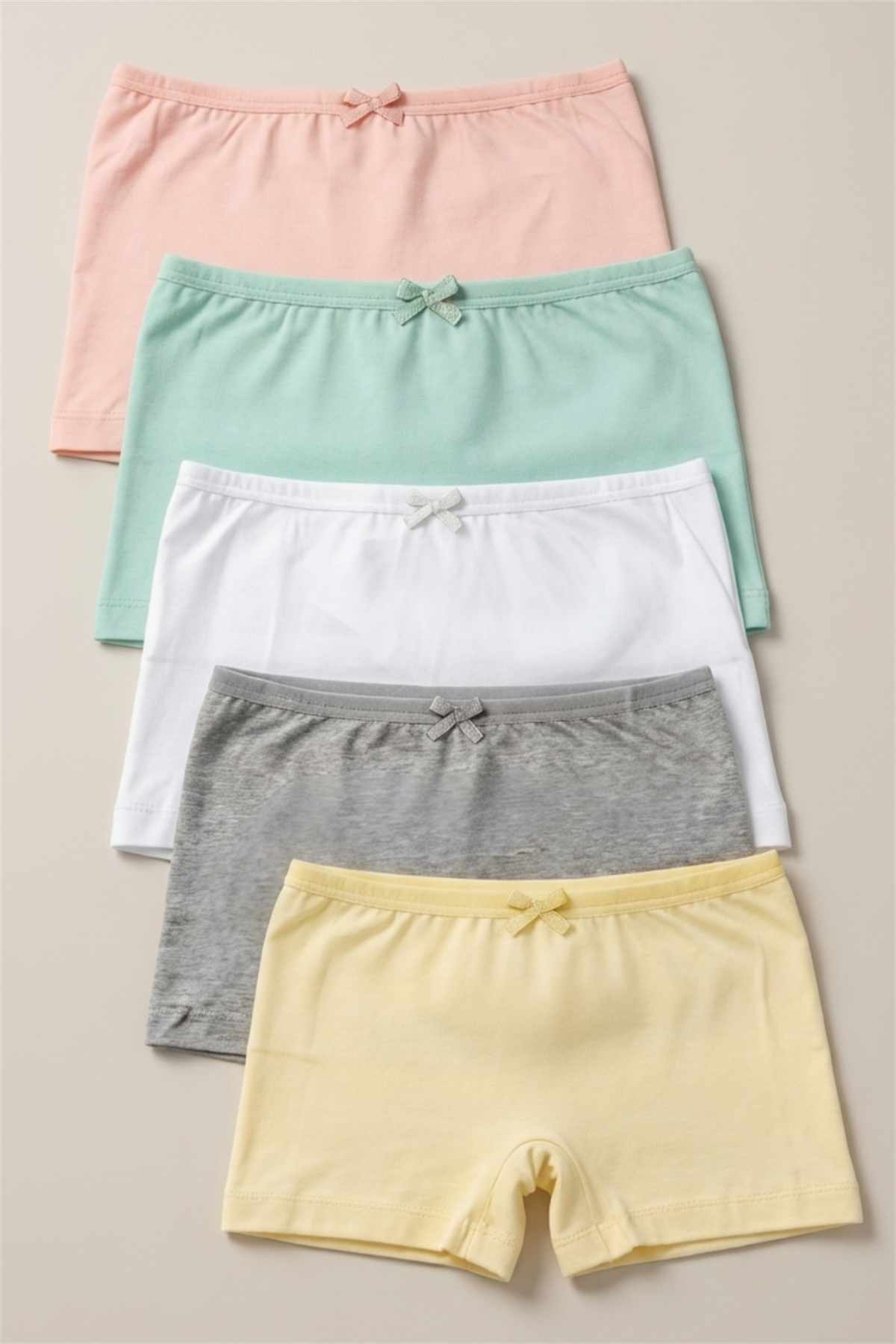 Pack Of 5 Girls Boxers Multicolor