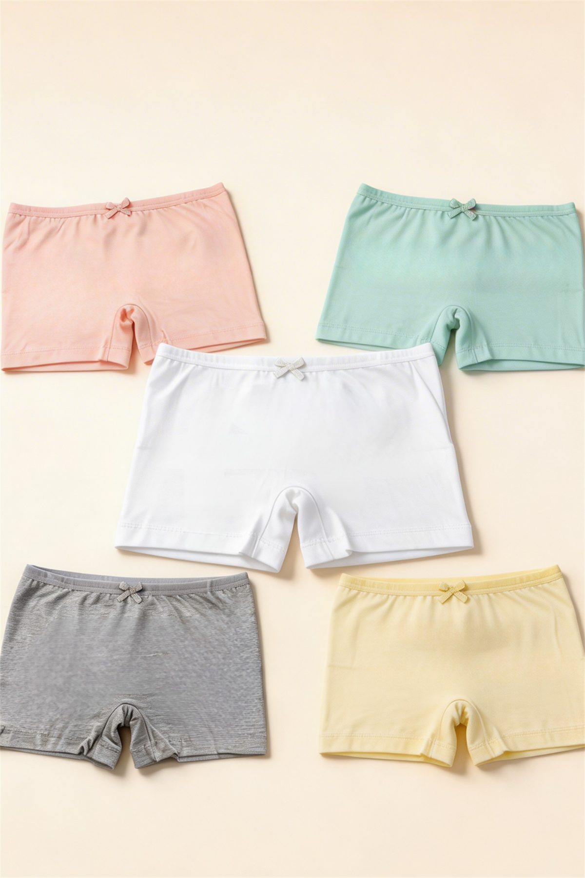 Pack Of 5 Girls Boxers Multicolor