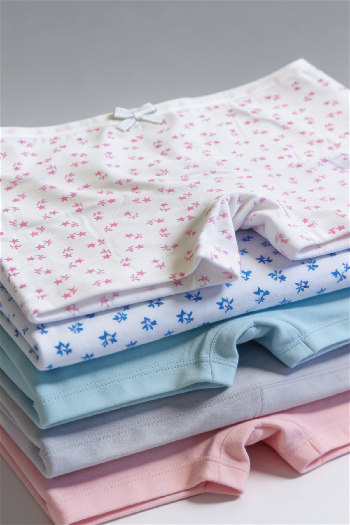 Pack Of 5 Flower Patterned Girls Boxers Multi Color