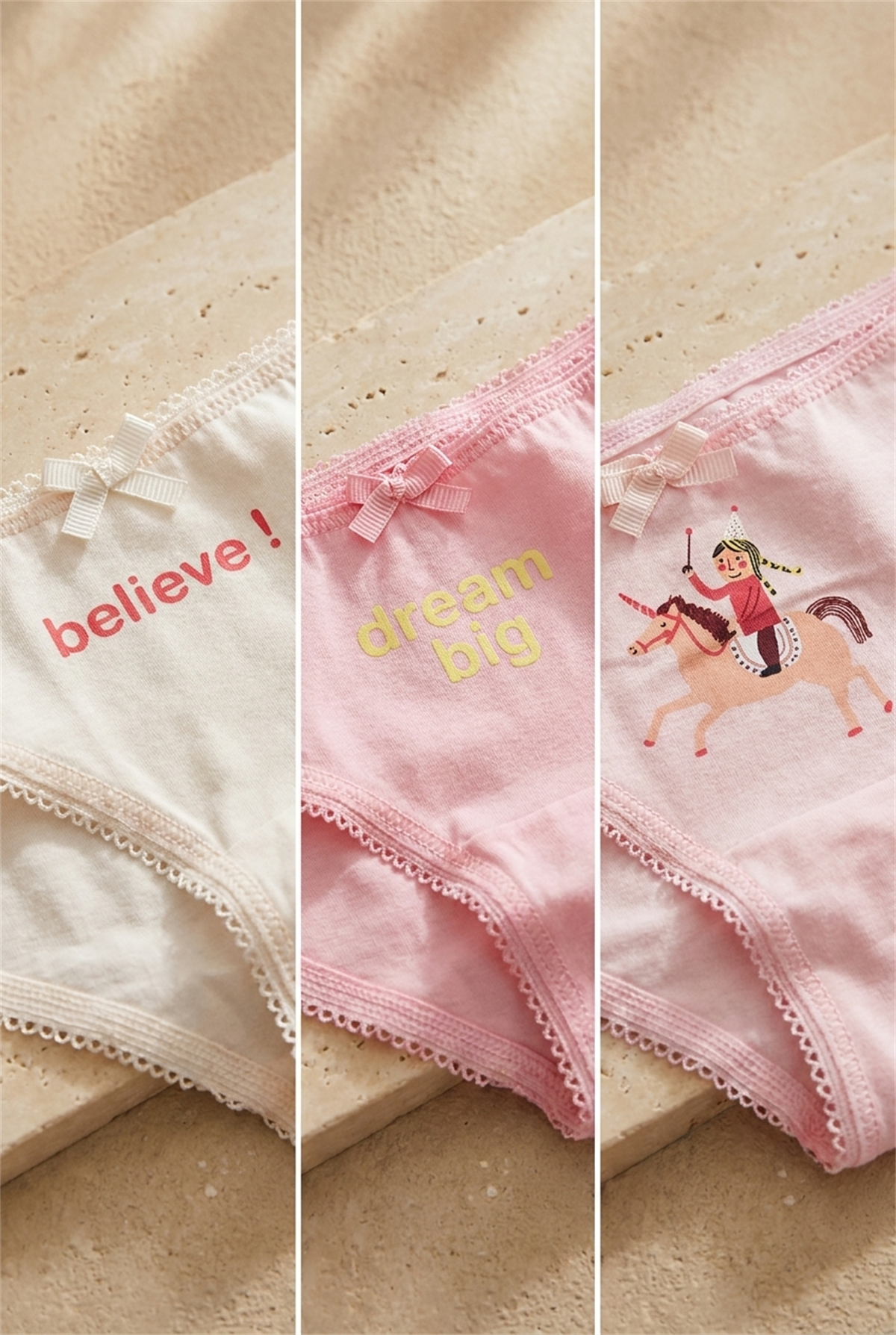 3Pck Unıcorn Gırl Boxed Slıp Pink