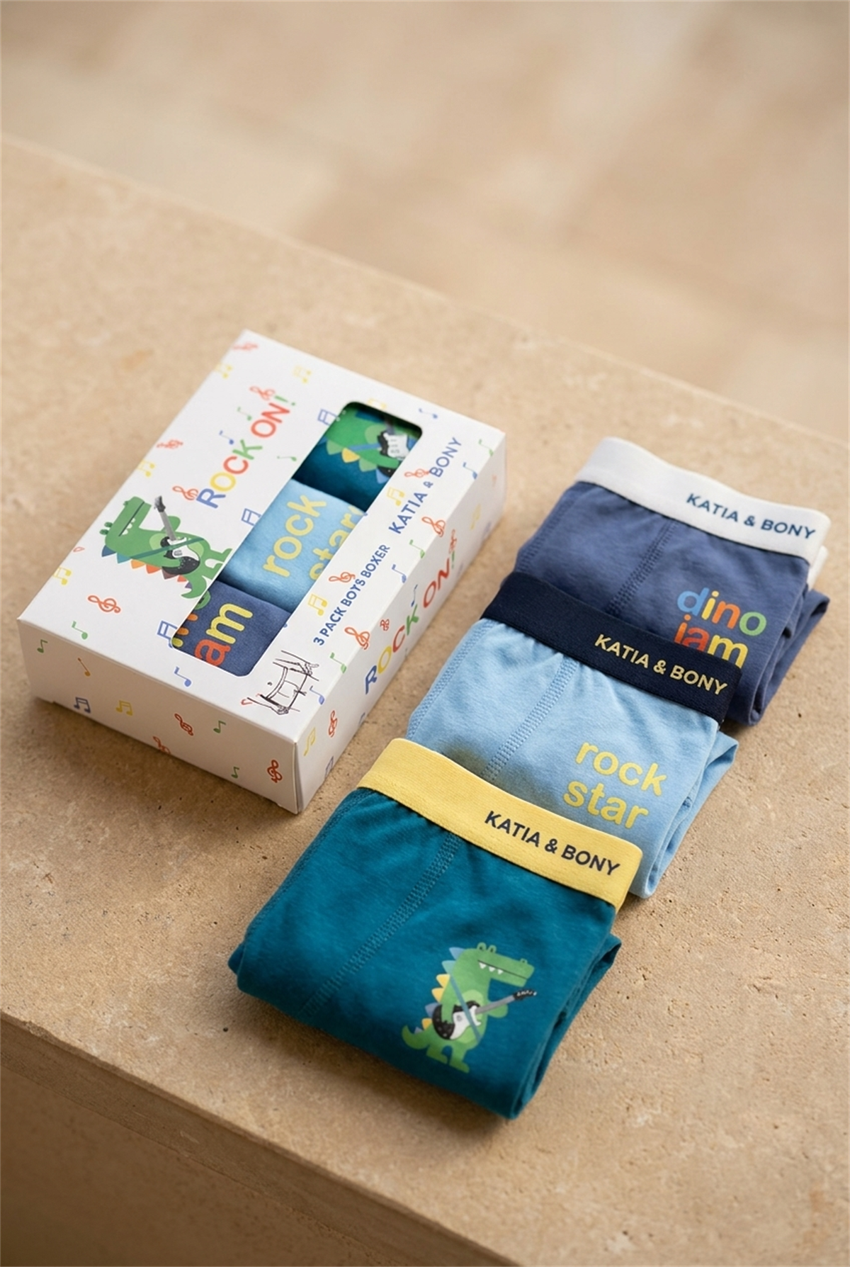 3Pck Crocodıle Patterned Boys Boxer Wıth Box Blue