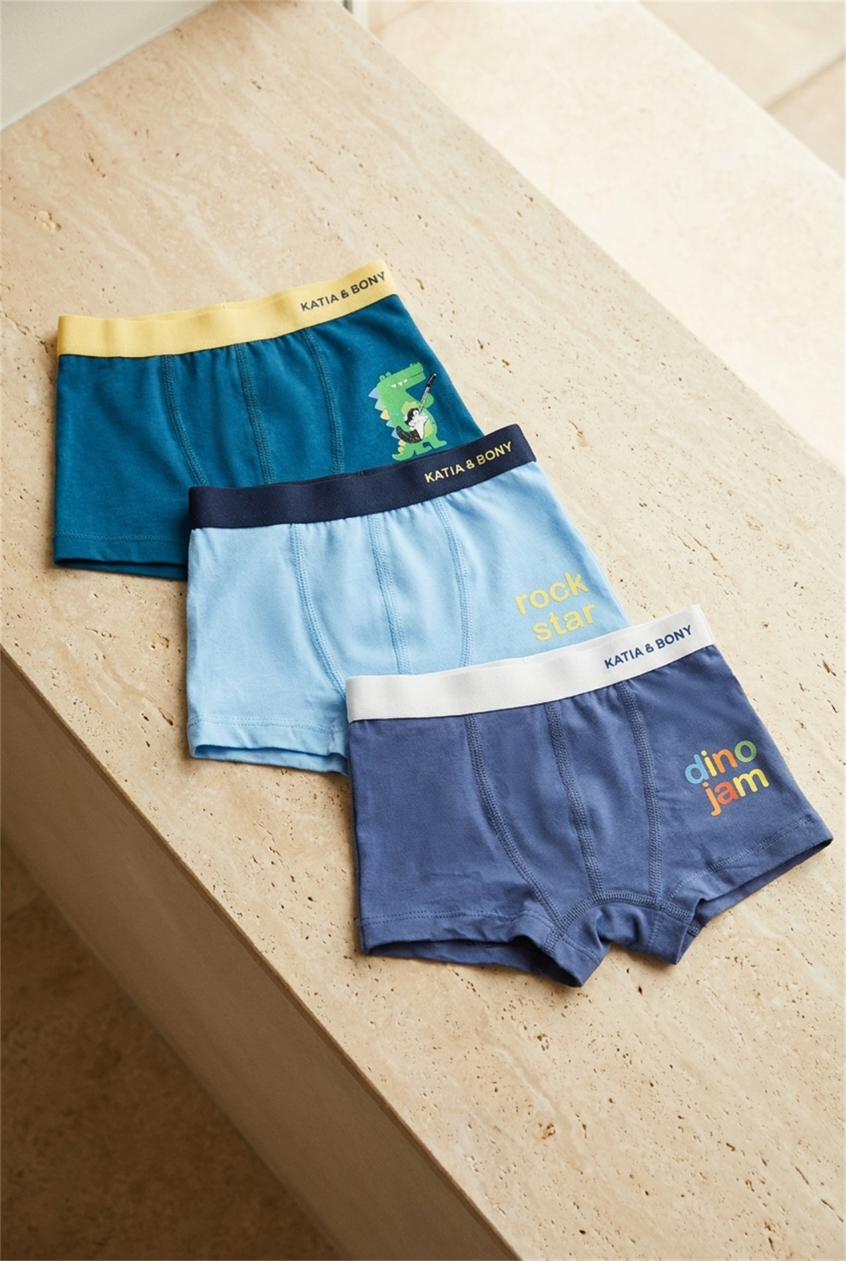 3Pck Crocodıle Patterned Boys Boxer Wıth Box Blue