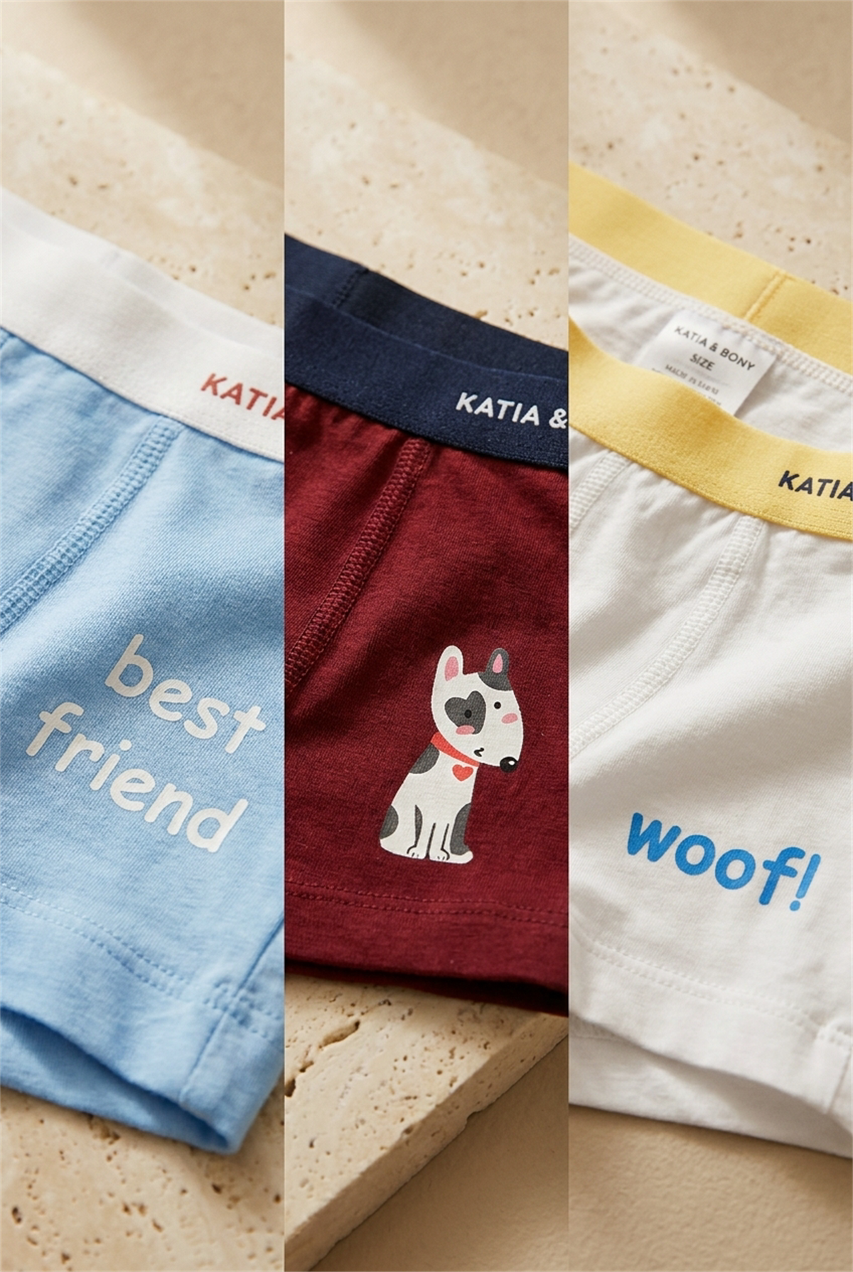 3Pck Dog Patterned Boys Boxer Wıth Box Red