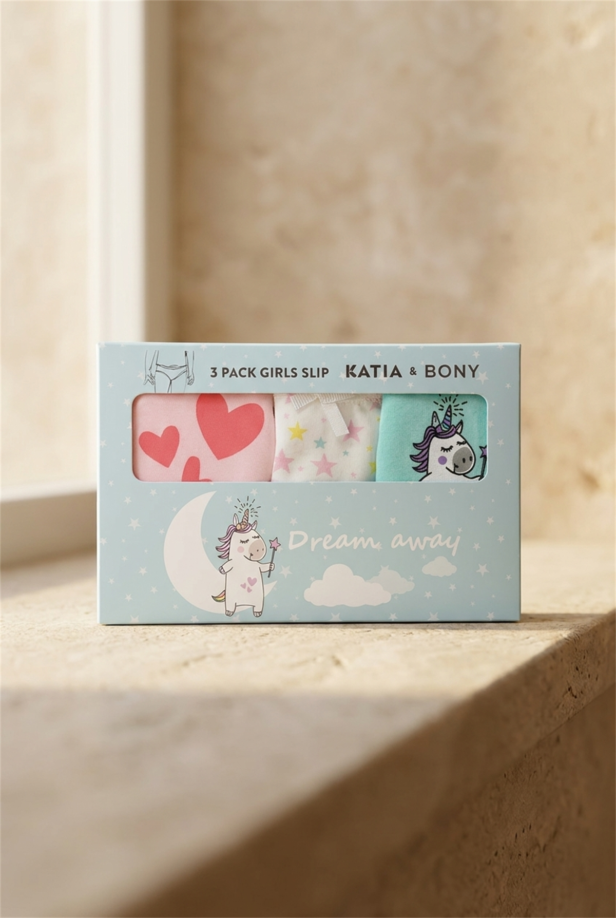 3Pck Patterned Gırls Slıp Wıth Box Green