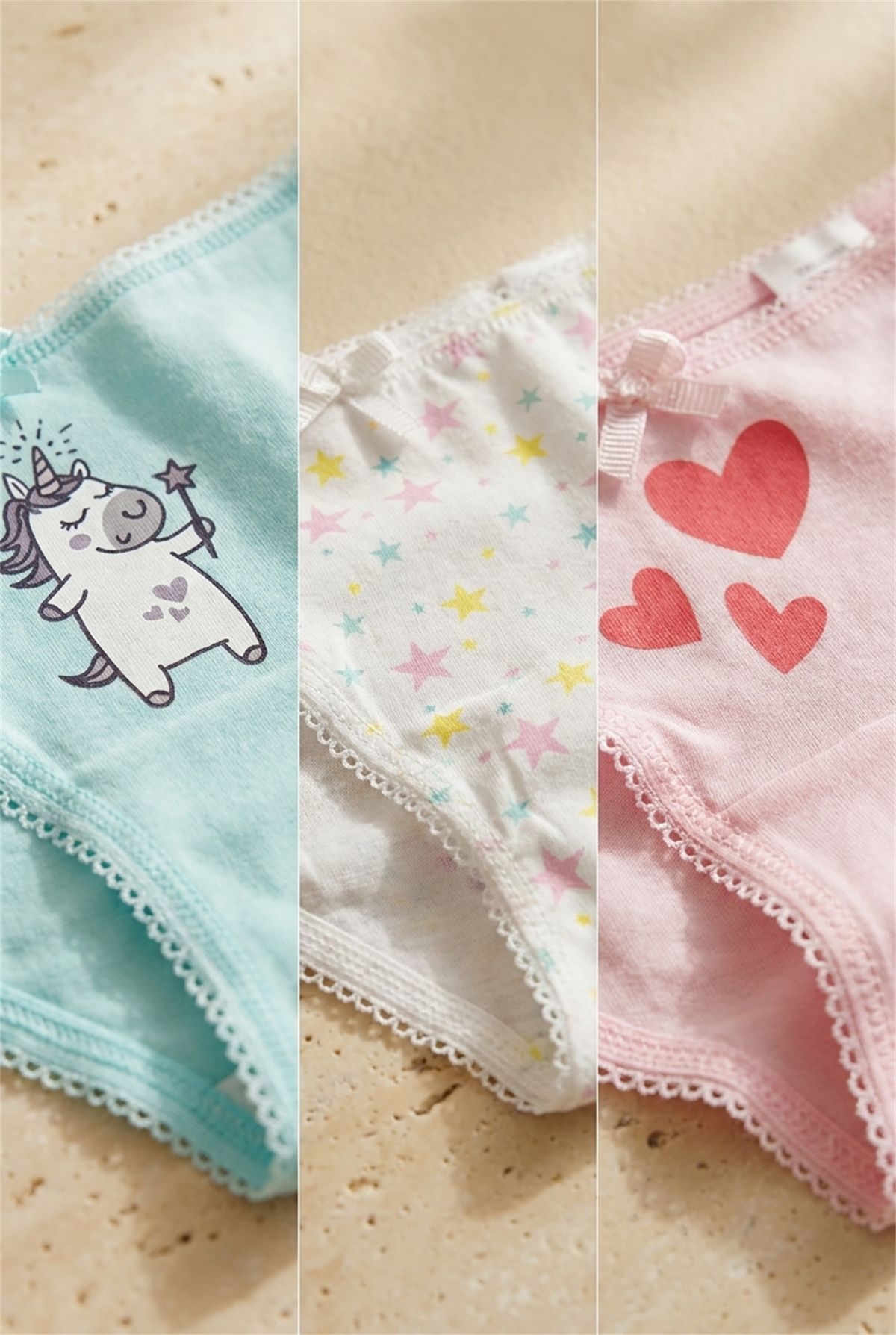 3Pck Patterned Gırls Slıp Wıth Box Green