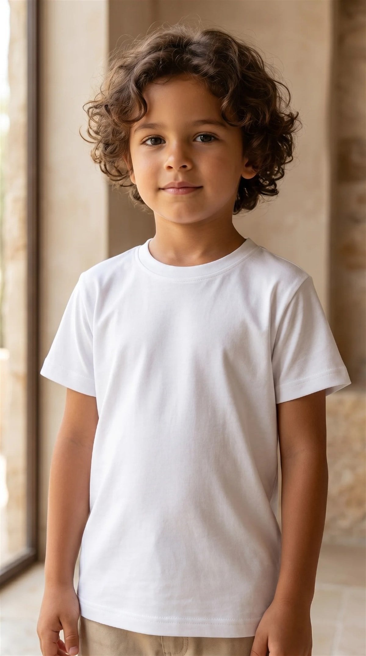 12610E2003 MODAL ÇOCUK T-SHIRT Beyaz