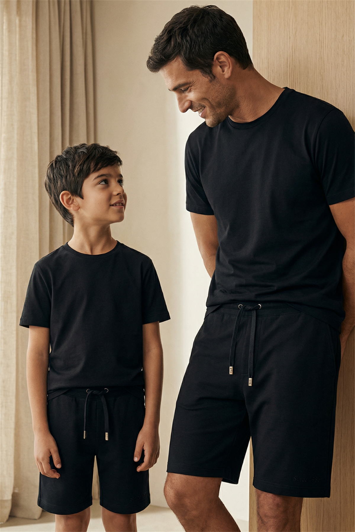 12610E2004 MODAL ÇOCUK ŞORT SİYAH