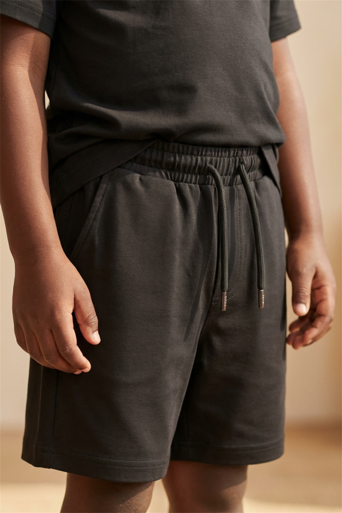 12610E2004 MODAL ÇOCUK ŞORT SİYAH