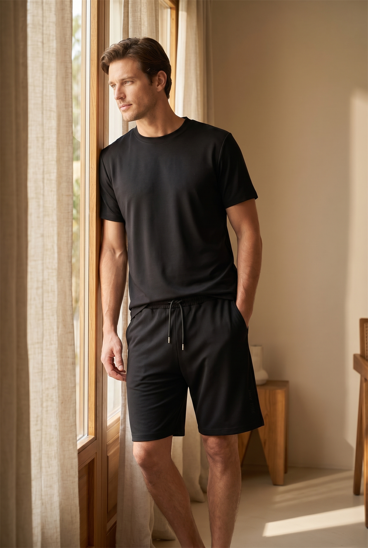 12610E4001 MODAL ERKEK T-SHIRT SİYAH