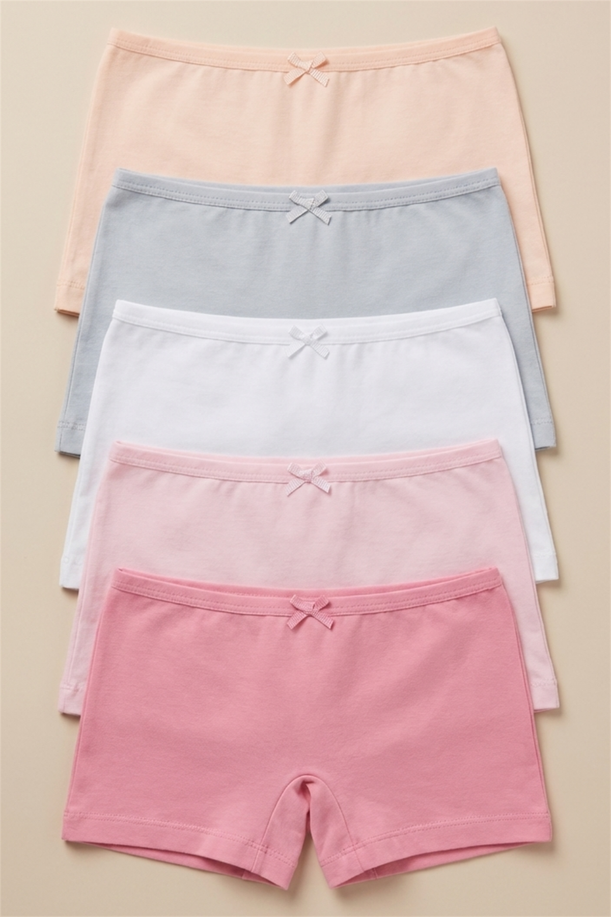 Pack Of 5 Girls Boxers Multicolor