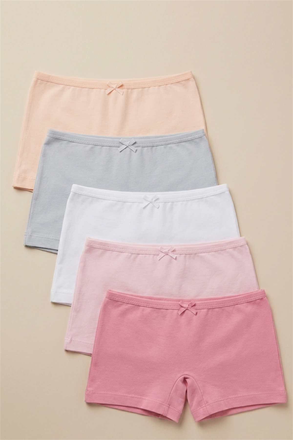 Pack Of 5 Girls Boxers Multicolor