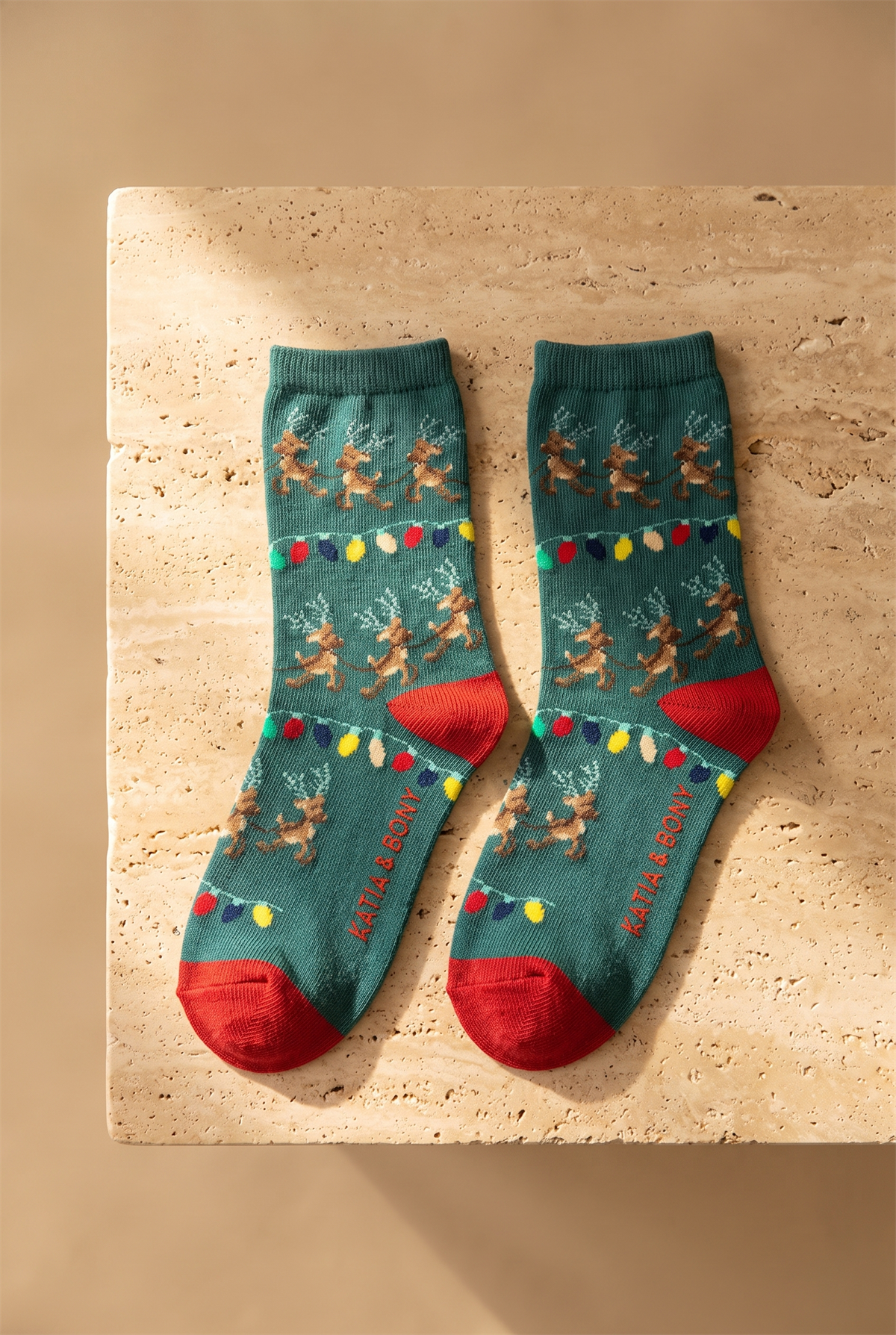 Çocuk 2li Holly Jolly Yılbaşı Soket Çorap