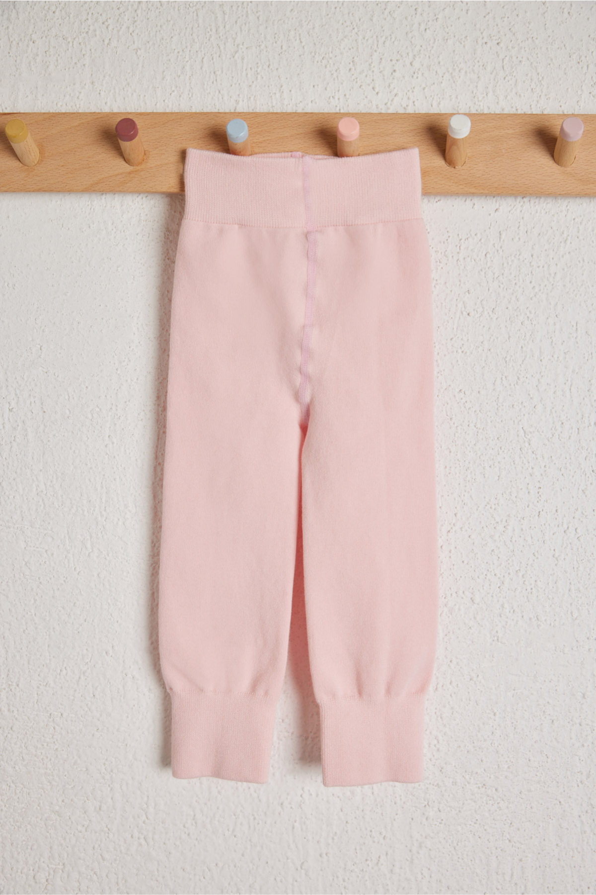 Childrens Leggings with Tire Detail Light Pink