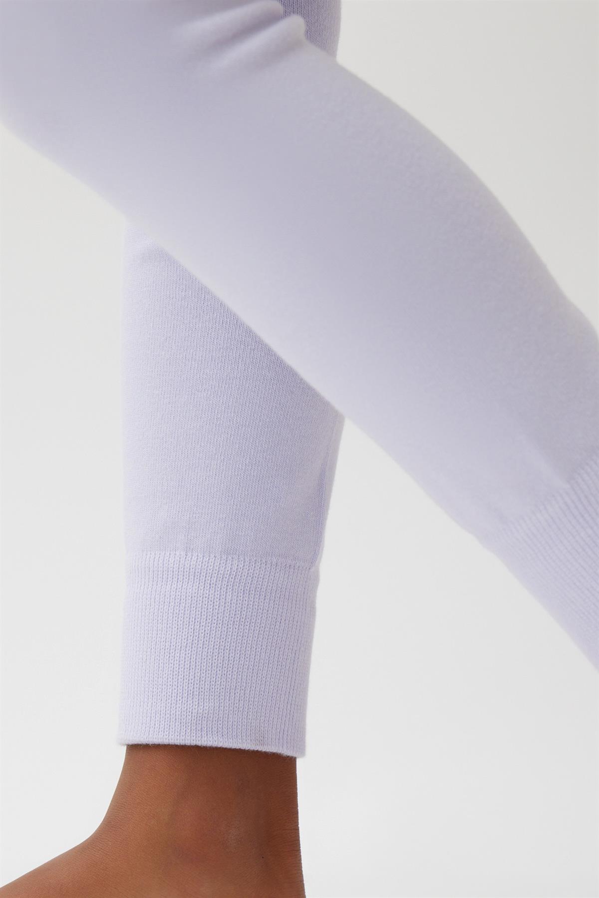 Kids Leggings with Tire Details Light Lilac