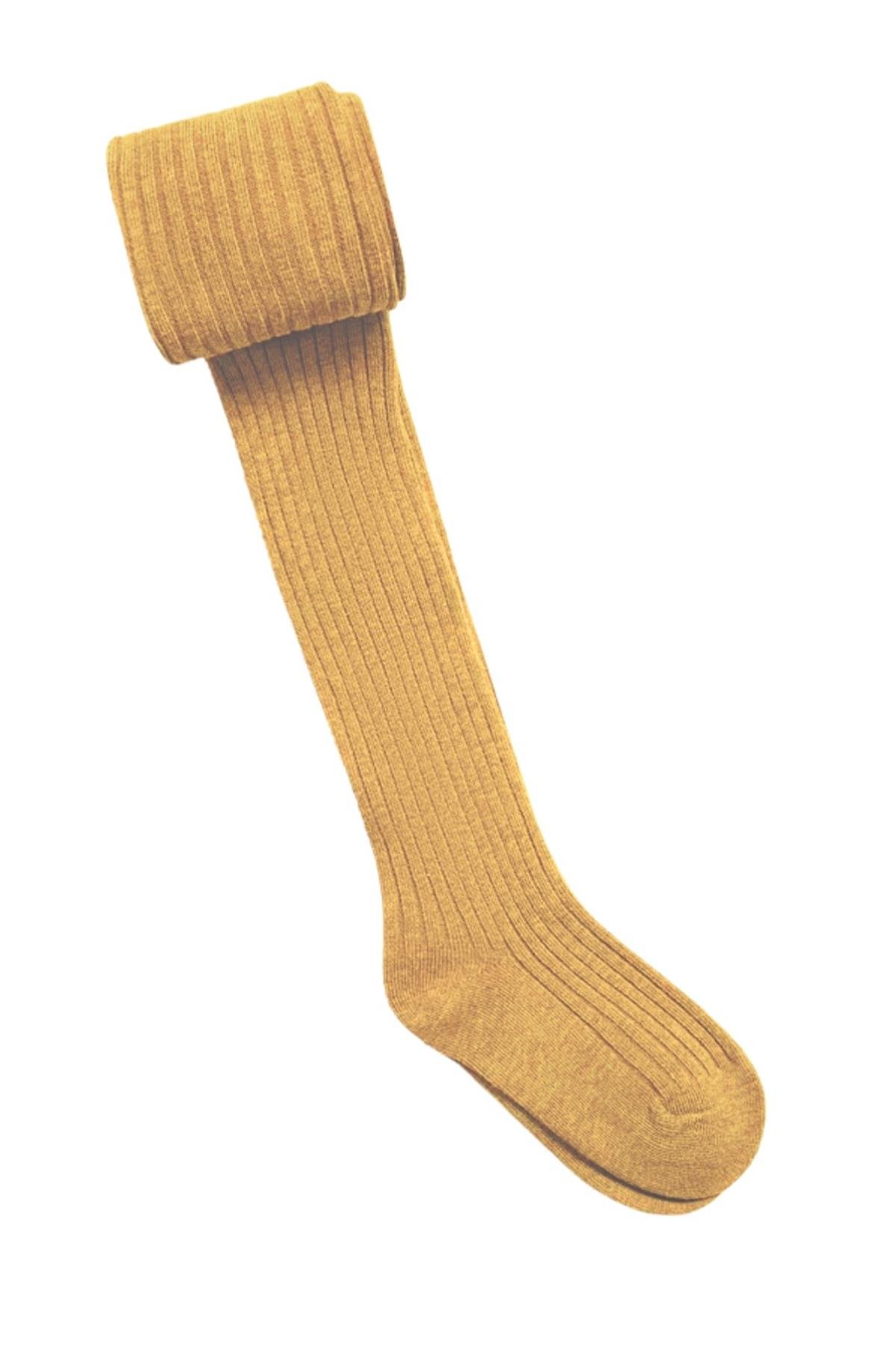 Baby Derby Cotton Tights Camel