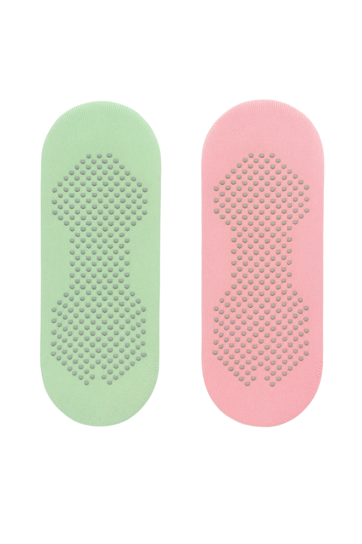 Women’s 2-Piece Asta Yoga / Pilates Step Socks Light Green / Pink