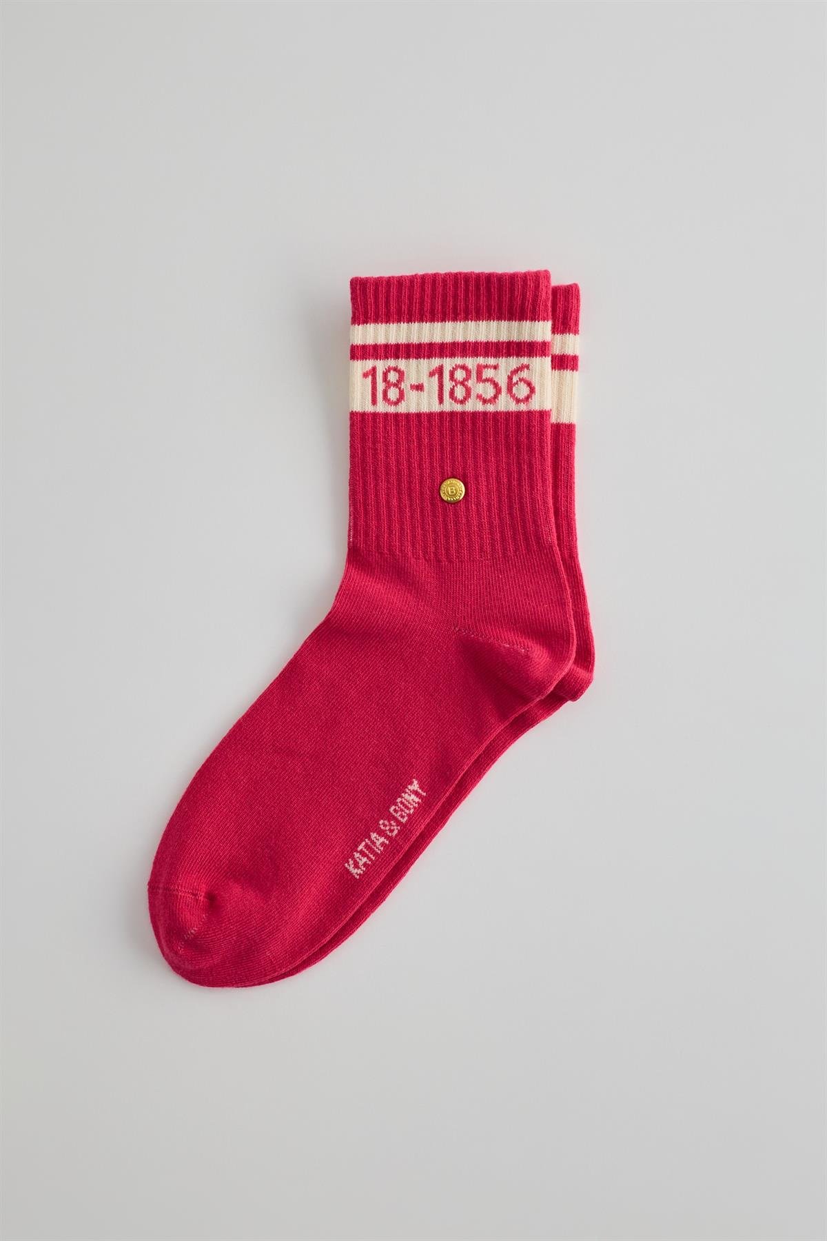 Womens Striped Ankle Socks Pink