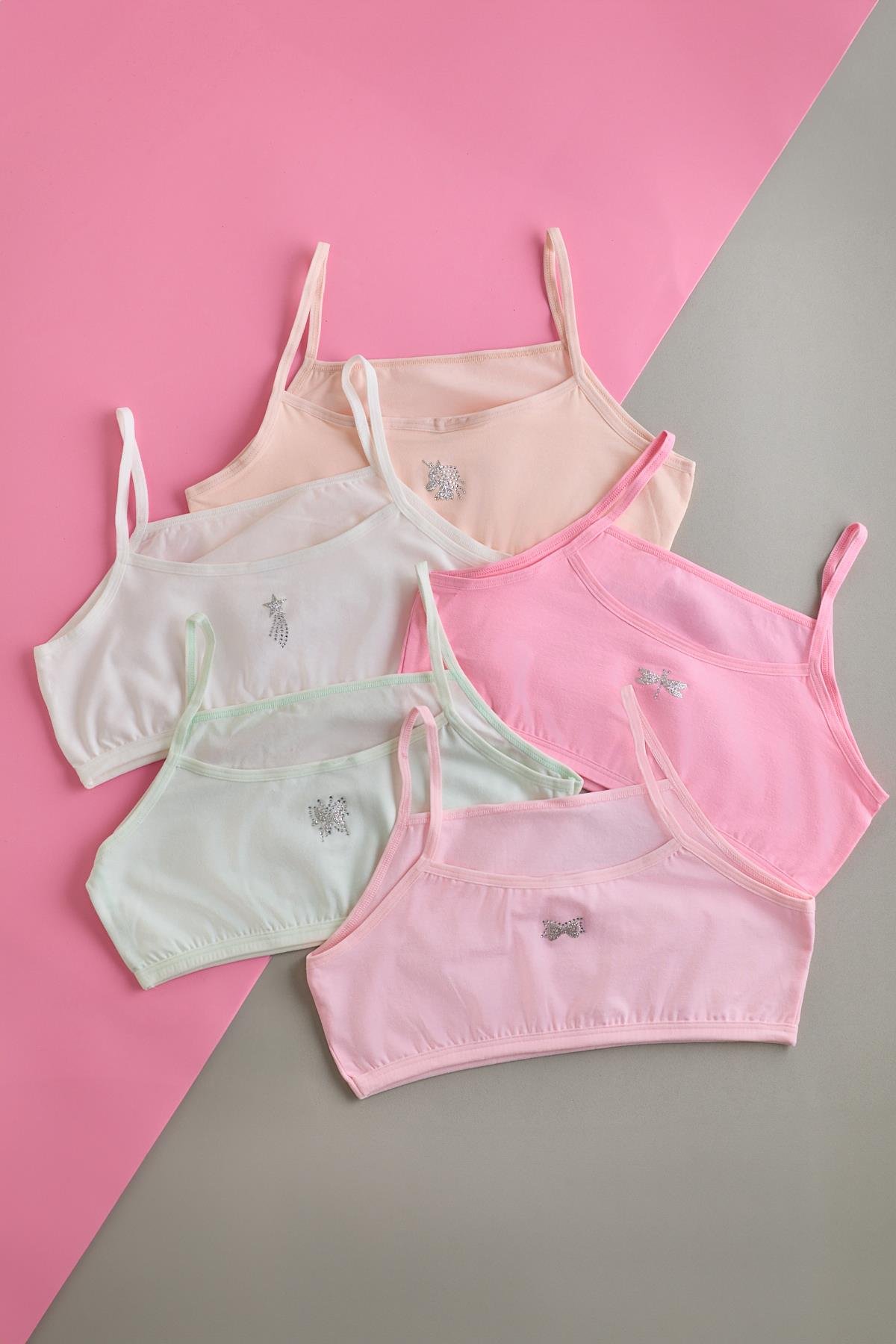 Girls 5-Pack Thin Strap Sports Bra