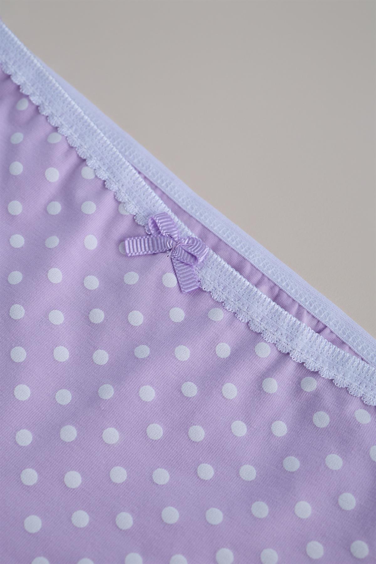 22403G4014 5PCK PUANTİYE DETAYLI KIZ ÇOCUK BOXER ÇOK RENKLİ