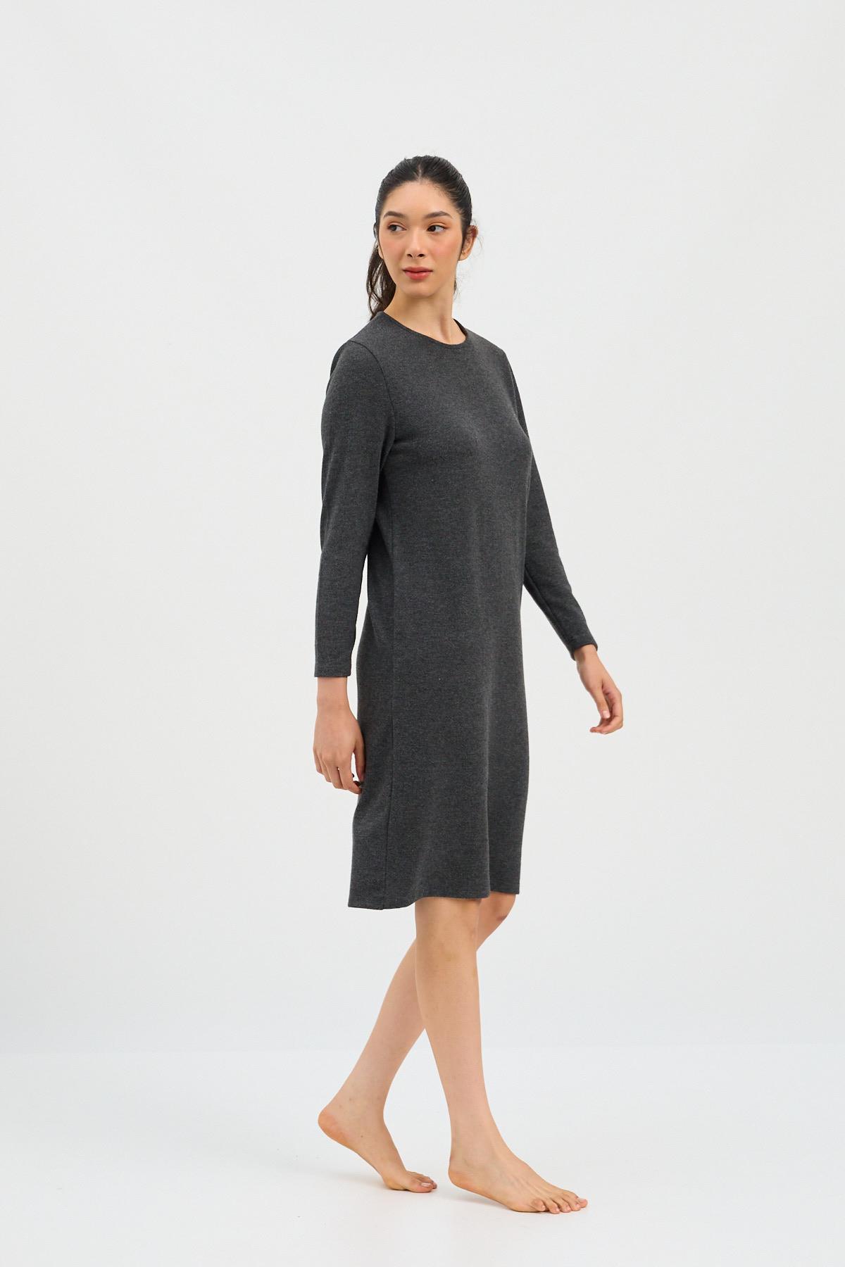 Womens Infinity Dots Knee-Length Dress Anthracite