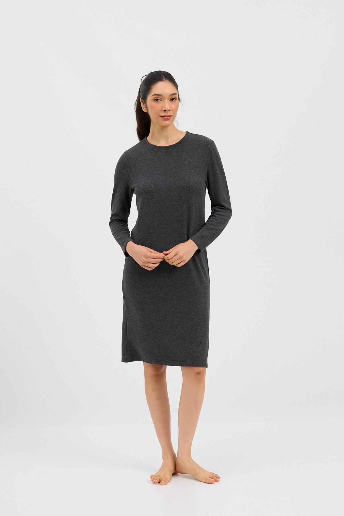 Womens Infinity Dots Knee-Length Dress Anthracite