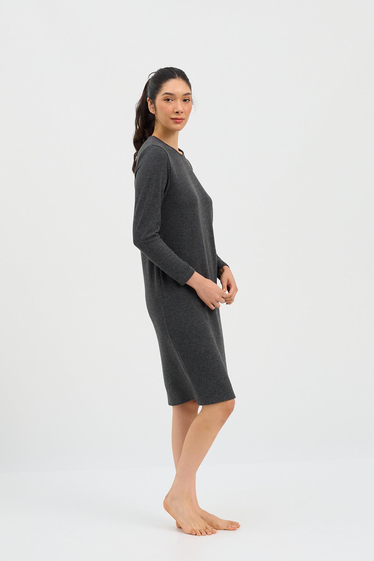 Womens Infinity Dots Knee-Length Dress Anthracite