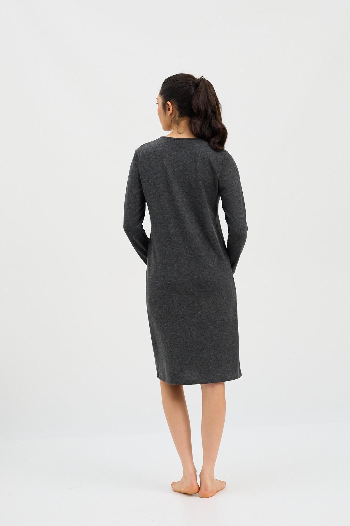 Womens Infinity Dots Knee-Length Dress Anthracite