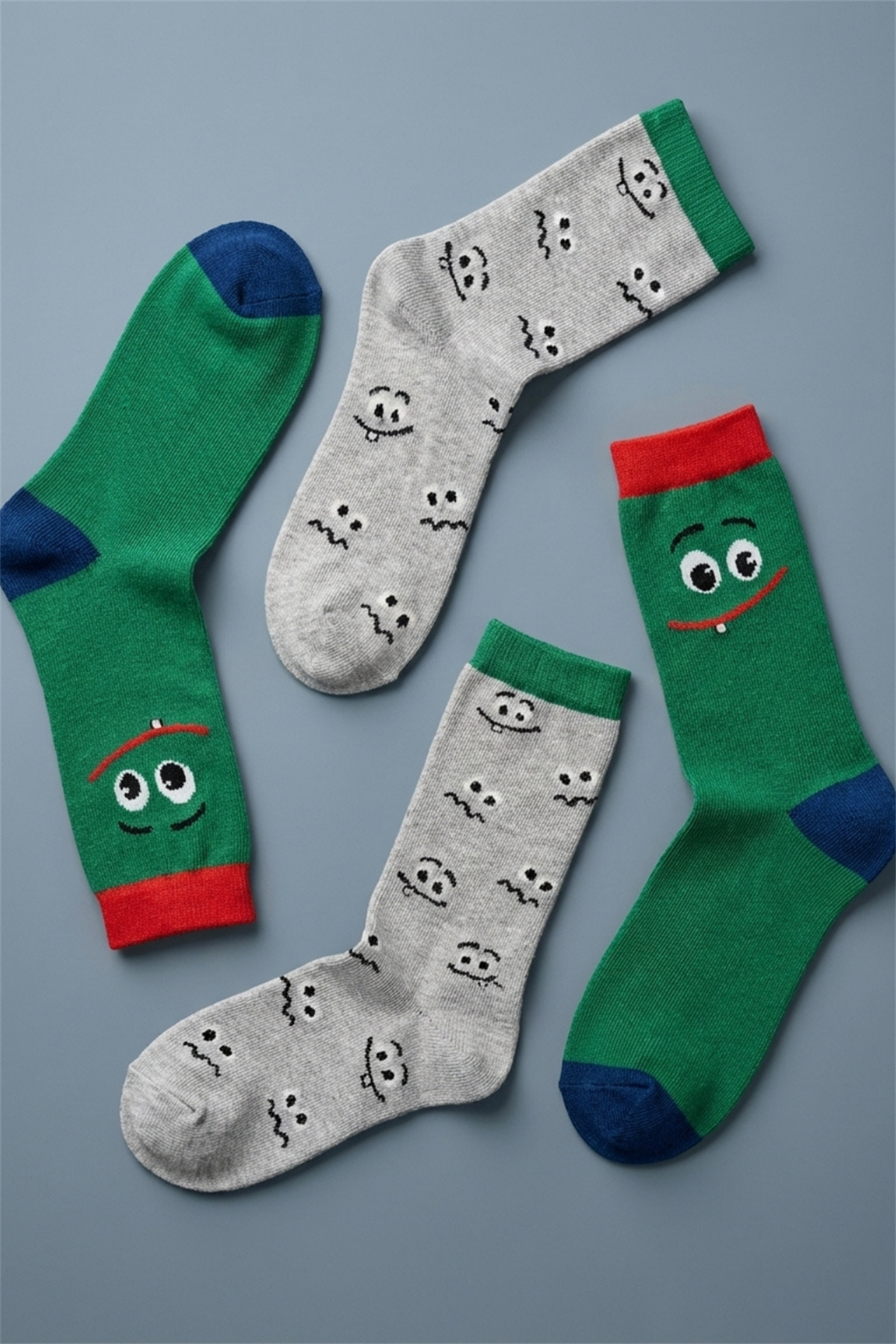 Göz Desenli Çocuk Soket Çorap