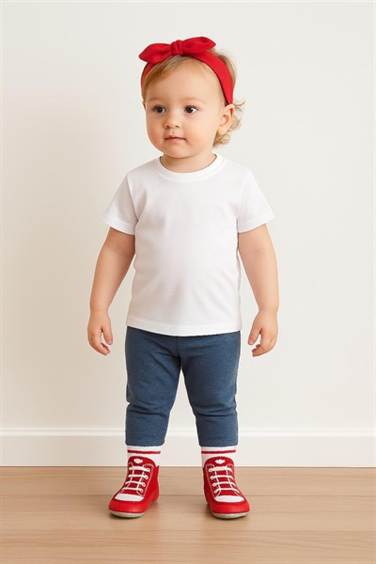 22501K1070 BAĞCIK DESENLİ ÇOCUK MAKOSEN Kırmızı