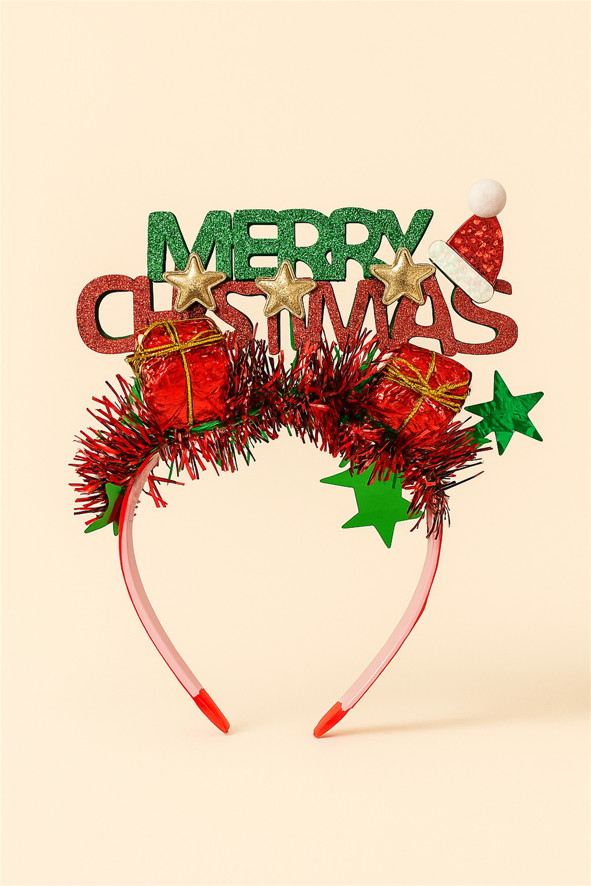 Merry Christmas Desenli Yılbaşı Taç