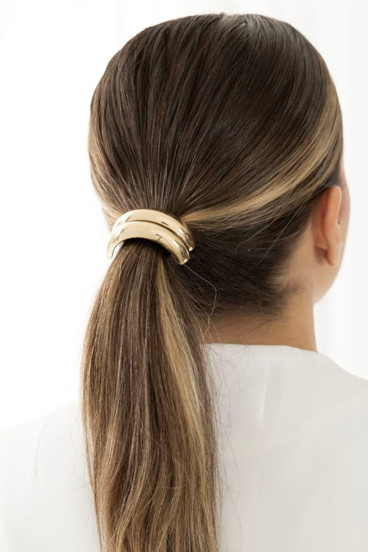 Double Twist Gold Metal Twist Elastic Buckle