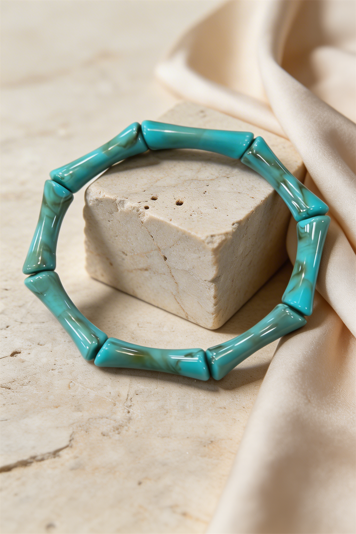 Womens Bone Turquoise Bracelet