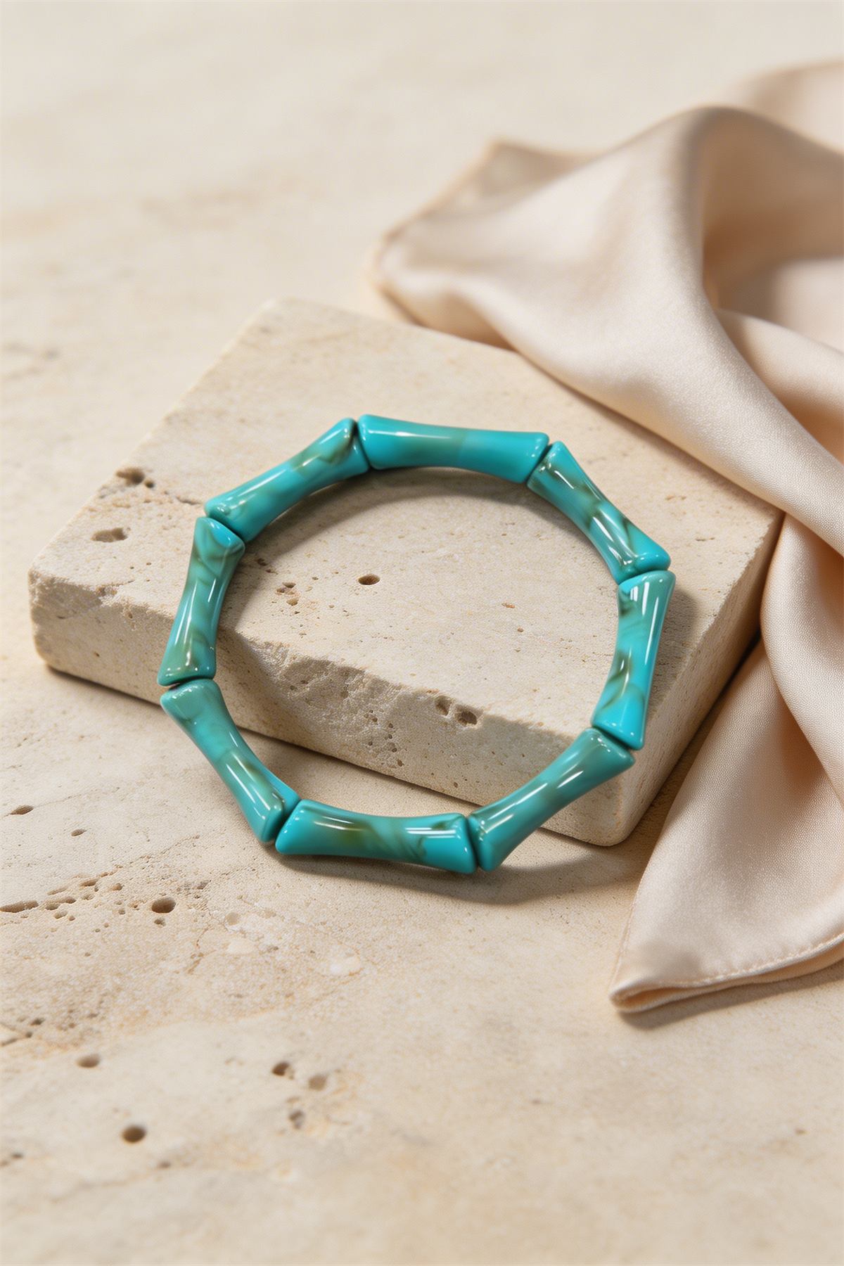 Womens Bone Turquoise Bracelet