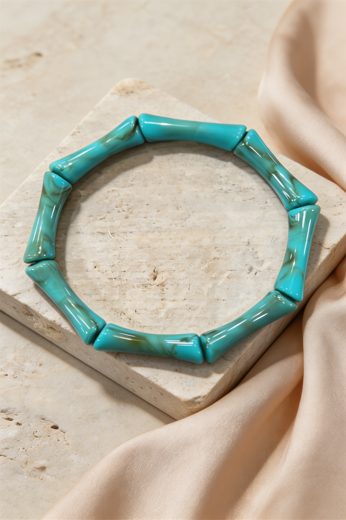 Womens Bone Turquoise Bracelet