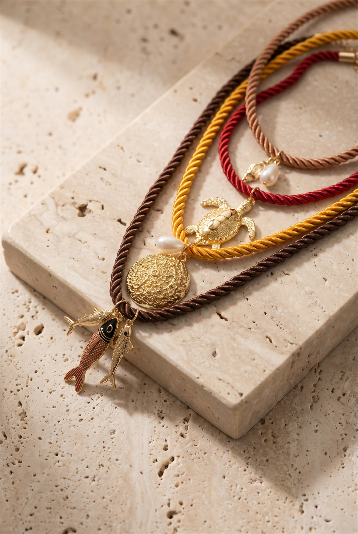 Womens Charm Necklace Set Of 4