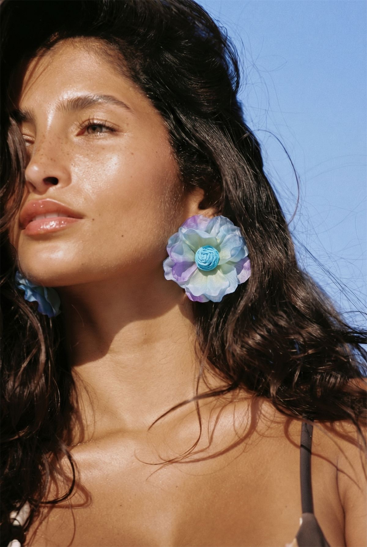 Womens Pastel Flower Form Earrings